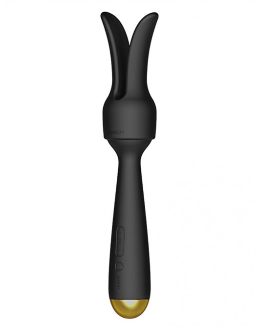 Черный интерактивный нагревающийся вибромассажер Emma Neo - Svakom