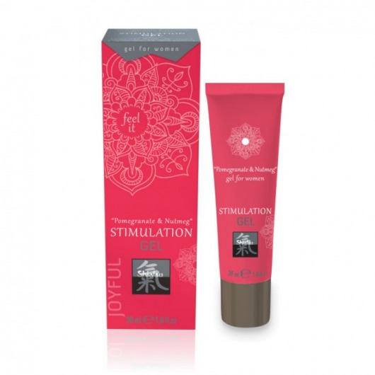 Возбуждающий интимный гель для двоих STIMULATION GEL Pomegranate   Nutmeg - 30 мл. - Shiatsu - купить с доставкой в Калининграде