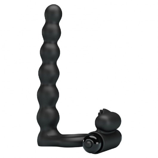 Черная насадка для двойной стимуляции Hercules Penis Sheath III - 15,3 см. - Baile - купить с доставкой в Калининграде
