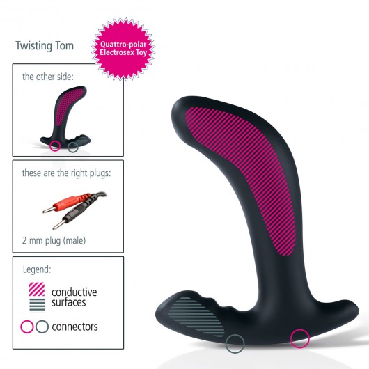 Электрический стимулятор простаты Twisting Tom - 13 см. - MyStim - купить с доставкой в Калининграде