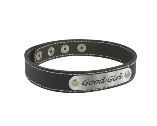 Чокер с белой строчкой Good Girl - Sitabella - купить с доставкой в Калининграде