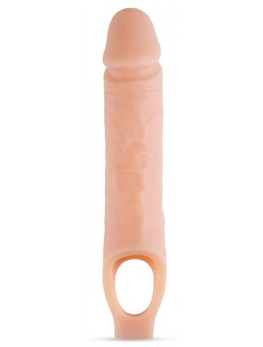 Телесный реалистичный фаллоудлинитель 10 Inch Silicone Cock Sheath Penis Extender - 25,4 см. - Blush Novelties - в Калининграде купить с доставкой