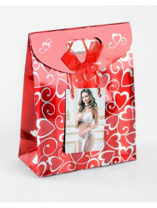 Бело-красный ошейник из натуральной кожи с нежным мехом - БДСМ Арсенал - купить с доставкой в Калининграде