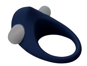 Гладкое синее эрекционное виброкольцо STIMU RING - Dream Toys - в Калининграде купить с доставкой