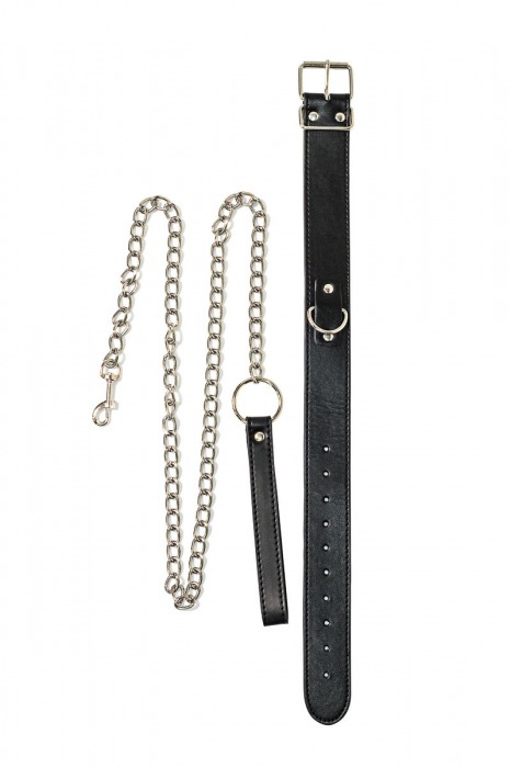 Черный ошейник с поводком Wild - Lola Games - купить с доставкой в Калининграде