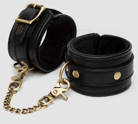 Черные оковы на ноги Bound to You Faux Leather Ankle Cuffs - Fifty Shades of Grey - купить с доставкой в Калининграде