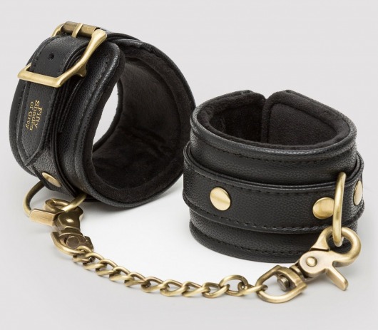 Черные наручники Bound to You Faux Leather Wrist Cuffs - Fifty Shades of Grey - купить с доставкой в Калининграде