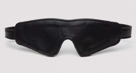 Черная плотная маска на глаза Bound to You Faux Leather Blindfold - Fifty Shades of Grey - купить с доставкой в Калининграде