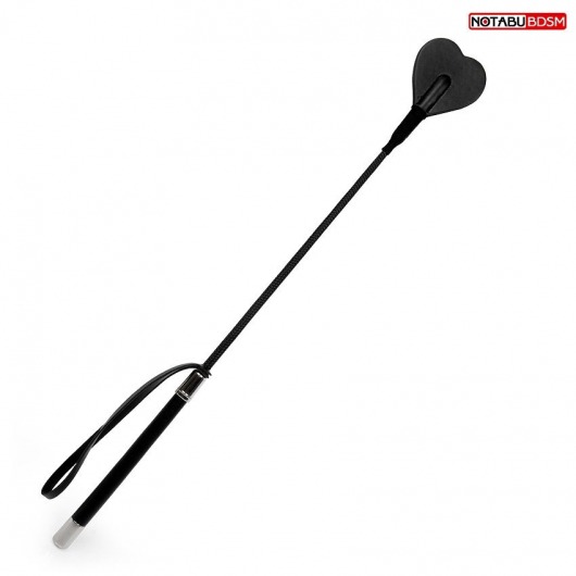 Черный стек с наконечником-сердечком - 54 см. - Notabu - купить с доставкой в Калининграде