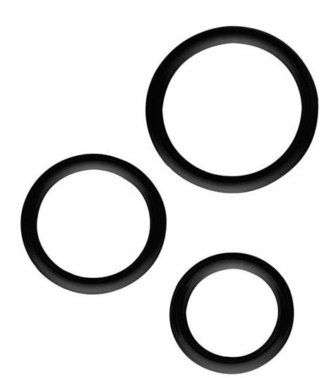 Набор из 3 эрекционных колец SILICONE COCKRINGS - Dream Toys - в Калининграде купить с доставкой