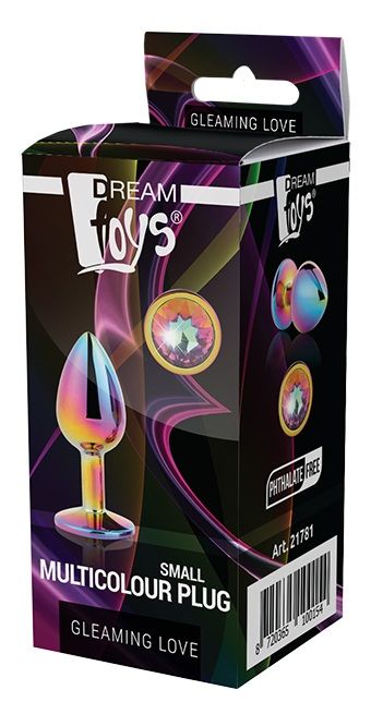 Голографическая анальная втулка с радужным кристаллом - 7,1 см. - Dream Toys - купить с доставкой в Калининграде