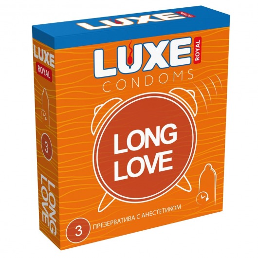 Презервативы с продлевающим эффектом LUXE Royal Long Love - 3 шт. - Luxe - купить с доставкой в Калининграде