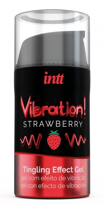 Жидкий интимный гель с эффектом вибрации Vibration! Strawberry - 15 мл. - INTT - купить с доставкой в Калининграде