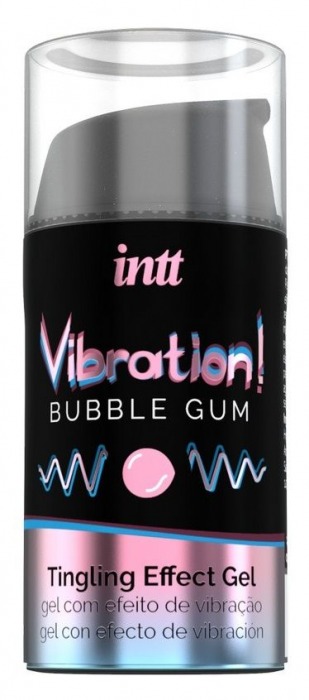 Жидкий интимный гель с эффектом вибрации Vibration! Bubble Gum - 15 мл. - INTT - купить с доставкой в Калининграде