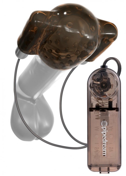 Дымчатый вибростимулятор головки пениса Dual Vibrating Head Teaser - Pipedream - в Калининграде купить с доставкой
