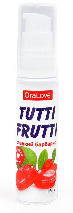 Гель-смазка Tutti-frutti со вкусом барбариса - 30 гр. - Биоритм - купить с доставкой в Калининграде