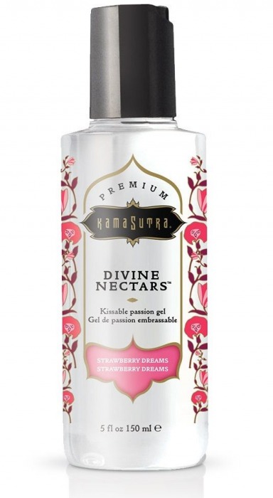 Гель-лубрикант на водной основе Divine Nectars Strawberry Dream с ароматом клубники - 150 мл. - Kama Sutra - купить с доставкой в Калининграде