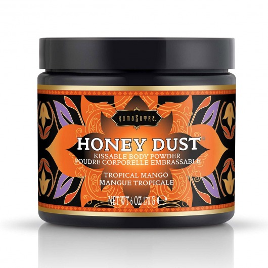 Пудра для тела Honey Dust Body Powder с ароматом манго - 170 гр. - Kama Sutra - купить с доставкой в Калининграде