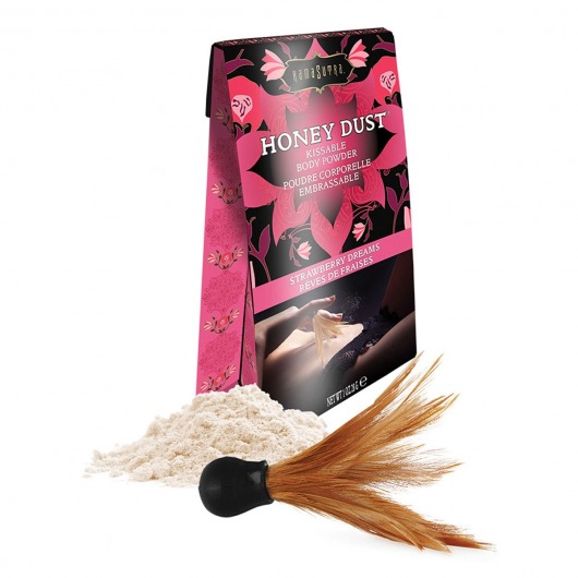 Пудра для тела Honey Dust Body Powder с ароматом клубники - 28 гр. - Kama Sutra - купить с доставкой в Калининграде