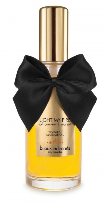 Массажное масло Light My Fire с ароматом карамели - 100 мл. - Bijoux Indiscrets - купить с доставкой в Калининграде