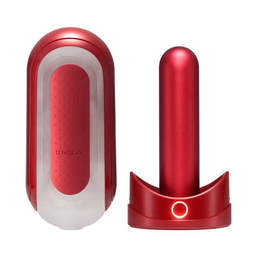 Красный мастурбатор Flip Zero Red   Warmer с подогревом - Tenga - в Калининграде купить с доставкой