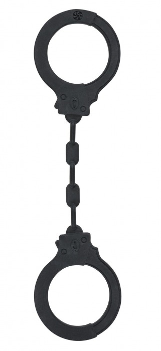 Черные силиконовые наручники Suppression - Lola Games - купить с доставкой в Калининграде