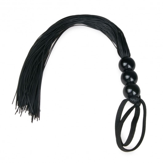 Черная силиконовая плеть Silicone Whip - 32 см. - Easy toys - купить с доставкой в Калининграде