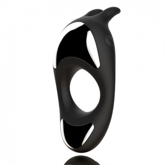 Черное эрекционное кольцо с двумя моторами Zeus Dual Vibe Cock Ring - FeelzToys - в Калининграде купить с доставкой