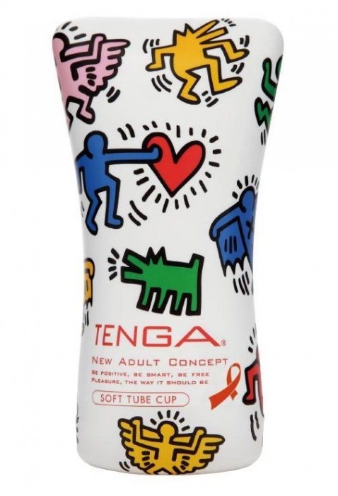 Мастурбатор-туба Keith Haring Soft Tube CUP - Tenga - в Калининграде купить с доставкой