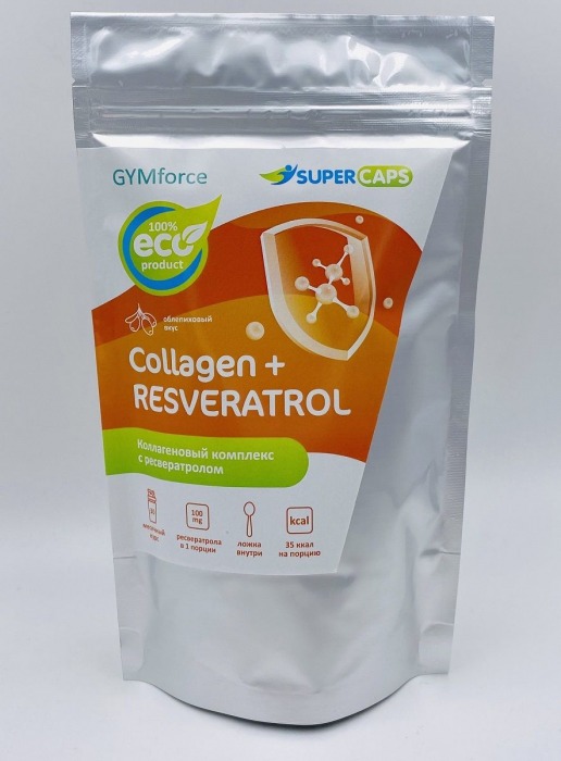 Натуральный коллаген с ресвератролом GYMforce Collagen+ - 150 гр. - SuperCaps - купить с доставкой в Калининграде