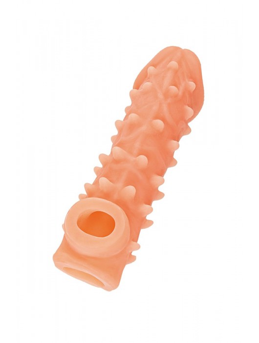 Телесная закрытая насадка с пупырышками Cock Sleeve Size L - 17,6 см. - KOKOS - в Калининграде купить с доставкой