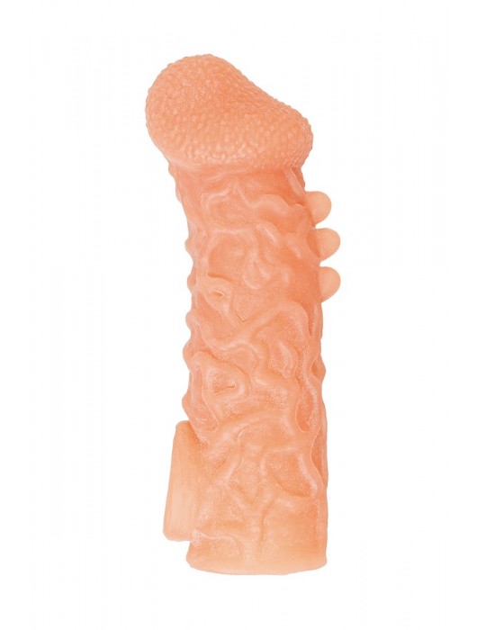 Телесная закрытая насадка с шершавой головкой Cock Sleeve Size S - 13,8 см. - KOKOS - в Калининграде купить с доставкой