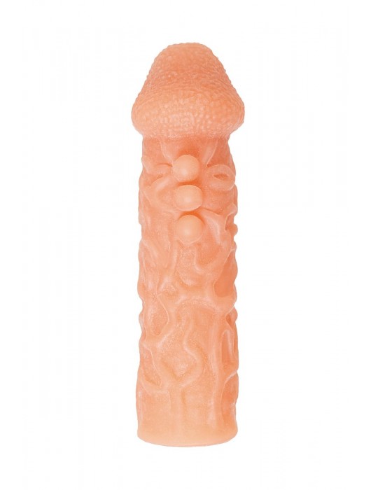 Телесная закрытая насадка с шершавой головкой Cock Sleeve Size S - 13,8 см. - KOKOS - в Калининграде купить с доставкой