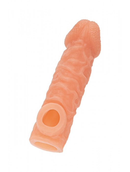 Телесная закрытая насадка с шершавой головкой Cock Sleeve Size S - 13,8 см. - KOKOS - в Калининграде купить с доставкой