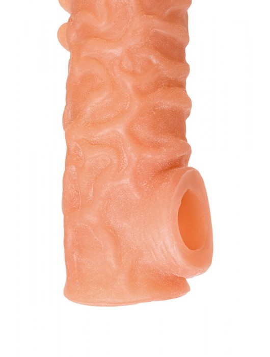 Телесная закрытая насадка с шершавой головкой Cock Sleeve Size S - 13,8 см. - KOKOS - в Калининграде купить с доставкой