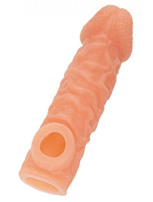 Телесная закрытая насадка с шершавой головкой Cock Sleeve Size S - 13,8 см. - KOKOS - в Калининграде купить с доставкой