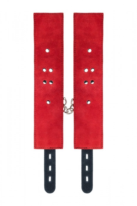 Красно-черные оковы на ноги из кожи - ToyFa - купить с доставкой в Калининграде