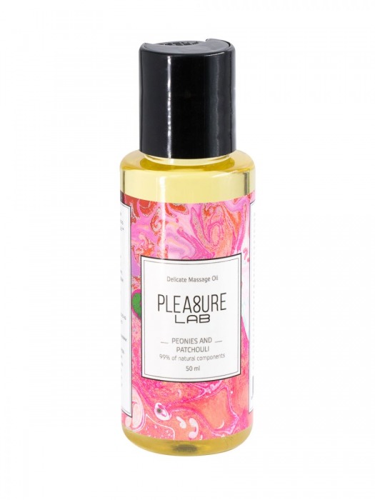 Массажное масло Pleasure Lab Delicate с ароматом пиона и пачули - 50 мл. - Pleasure Lab - купить с доставкой в Калининграде