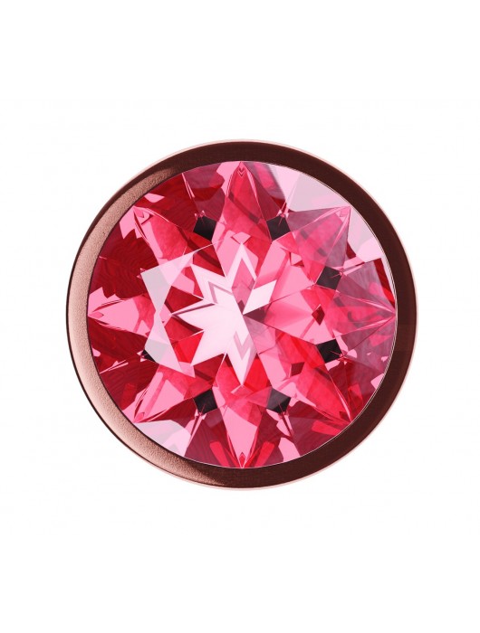 Пробка цвета розового золота с малиновым кристаллом Diamond Ruby Shine L - 8,3 см. - Lola Games - купить с доставкой в Калининграде
