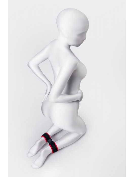 Красно-черные велюровые оковы Anonymo - ToyFa - купить с доставкой в Калининграде