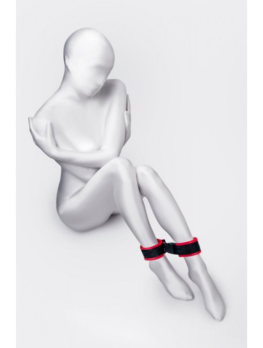 Красно-черные велюровые оковы Anonymo - ToyFa - купить с доставкой в Калининграде