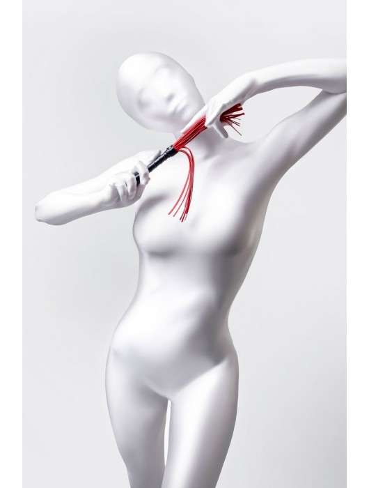 Красно-черный флоггер Anonymo - 28 см. - ToyFa - купить с доставкой в Калининграде