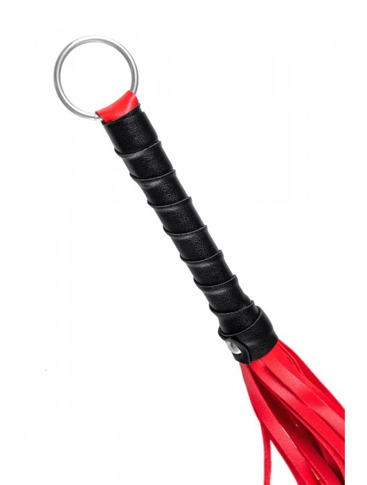 Красно-черный флоггер Anonymo - 28 см. - ToyFa - купить с доставкой в Калининграде