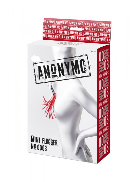 Красно-черный флоггер Anonymo - 28 см. - ToyFa - купить с доставкой в Калининграде