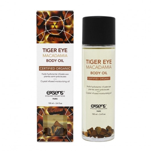 Органическое массажное масло TIGER EYE MACADAMIA - 100 мл. - Exsens - купить с доставкой в Калининграде