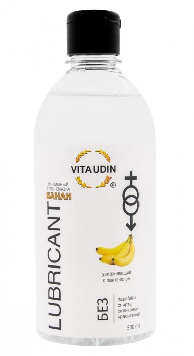 Интимный гель-смазка на водной основе VITA UDIN с ароматом банана - 500 мл. - VITA UDIN - купить с доставкой в Калининграде