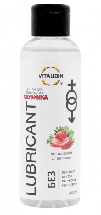 Интимный гель-смазка на водной основе VITA UDIN с ароматом клубники - 200 мл. - VITA UDIN - купить с доставкой в Калининграде