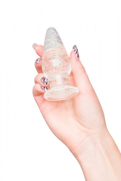 Прозрачная, светящаяся в темноте анальная втулка - 9,8 см. - Sexus