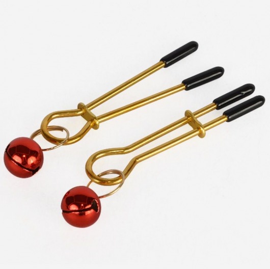 Золотистые зажимы с колокольчиками Gold - Sitabella - купить с доставкой в Калининграде