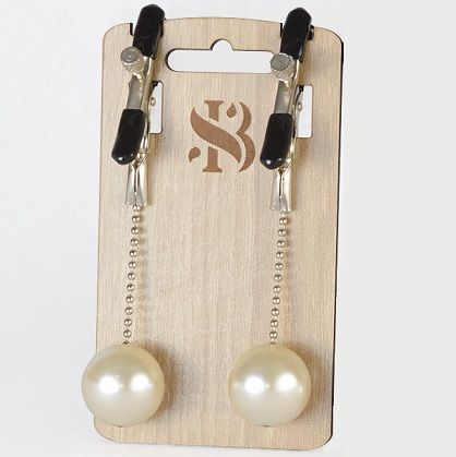 Зажимы на соски с бусинами под жемчуг Pearl - Sitabella - купить с доставкой в Калининграде